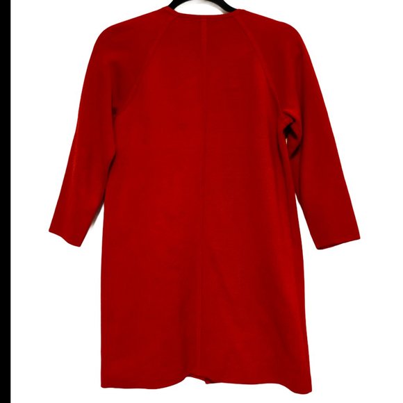 Liz Claiborne Red Crew Neck Cardigan Sweater - Picture 3 of 7